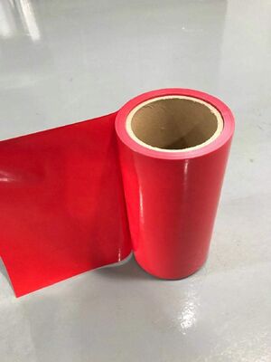 Rote Farbe DS doppelseitig silikonbeschichtete HDPE-Trennschicht mit UV-Härtung für Schaumbänder