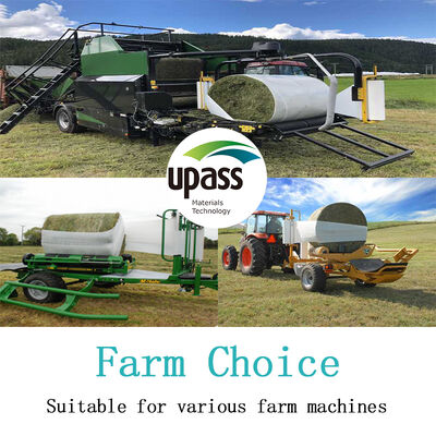 500mm 25micron White Agricultural Protective Film for Corn Silage Bale Wrap Soft PE Material