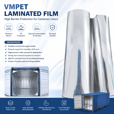 150 μm VMPET-Laminationsfilm zur Isolierung von Containern und zum Schutz vor Feuchtigkeit